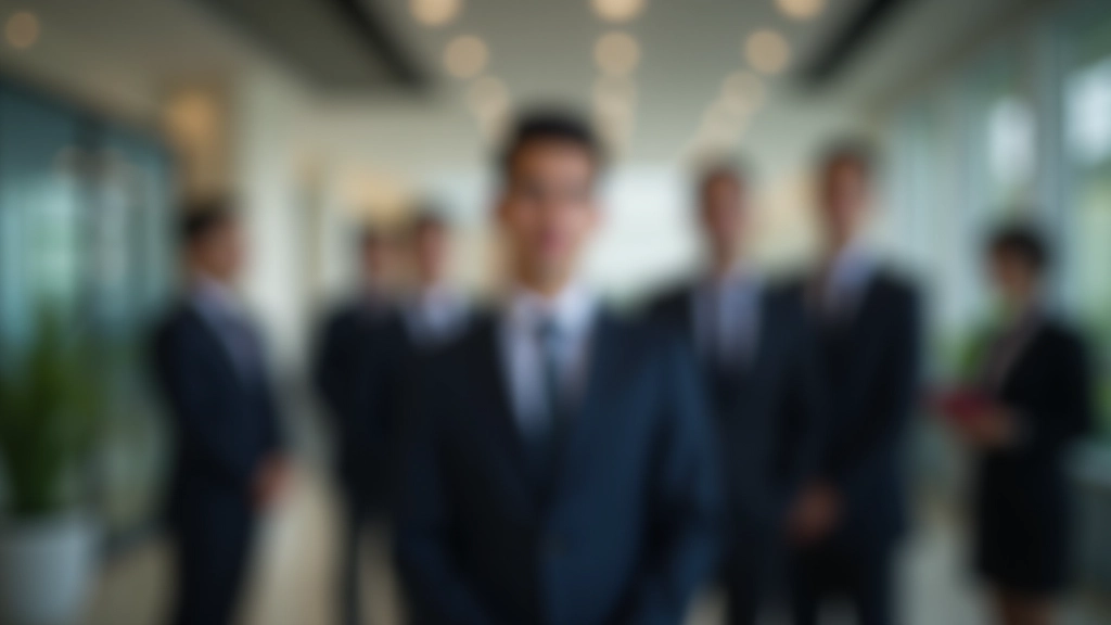 Modern bank office interior showing Islamic banking branch with customer service representatives assisting clients about waqf investments
